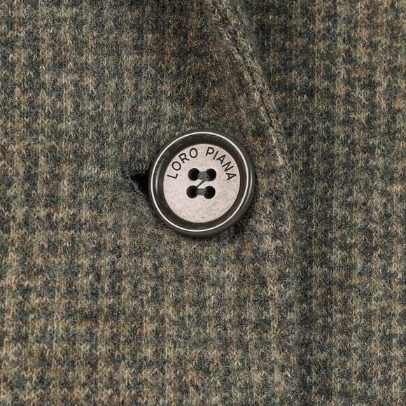 Loro Piana Green Houndstooth Cashmere-Blend Blazer - Picture 7 of 10